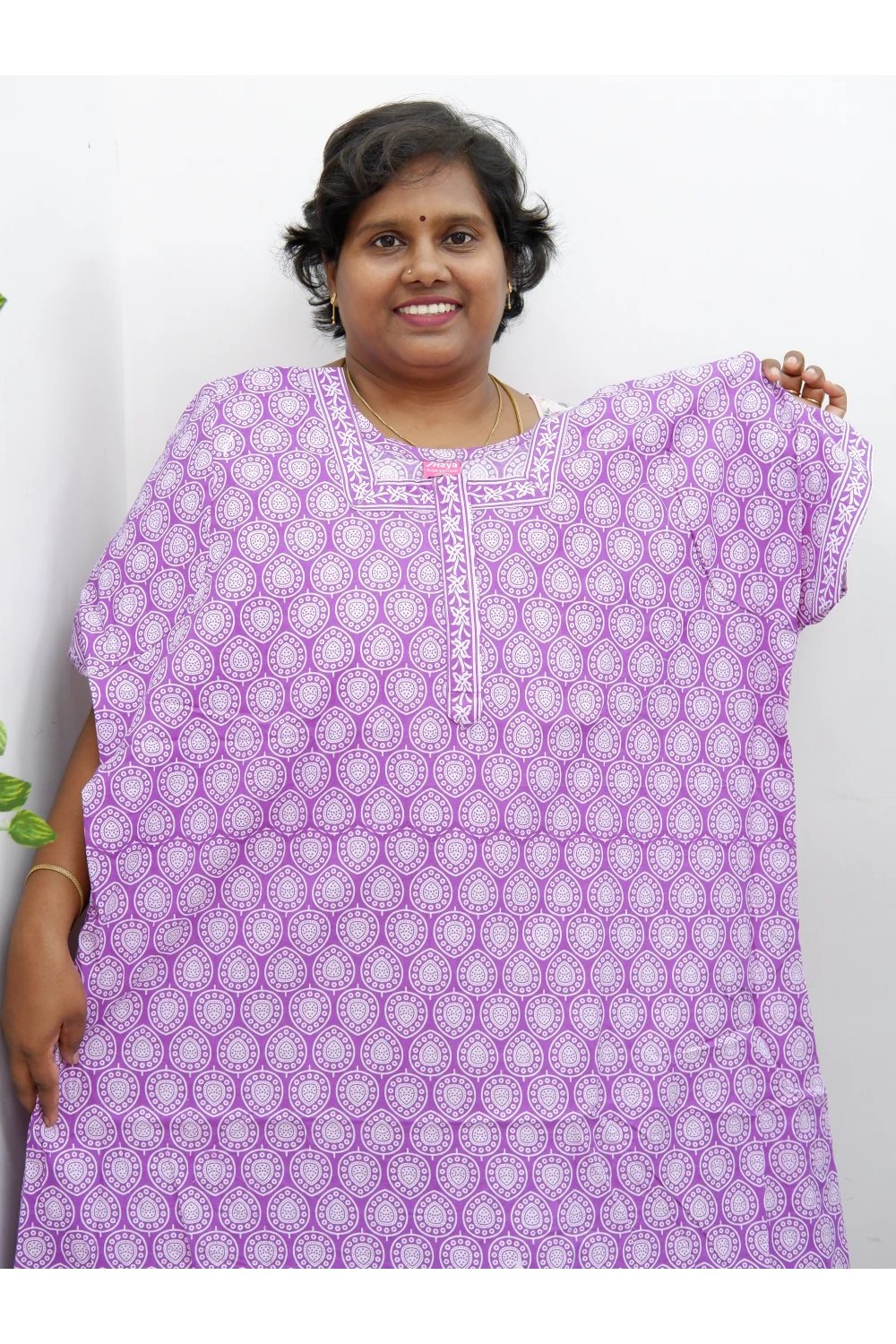 Elegant Zip Nighty – Jyothi Cotton Breeze