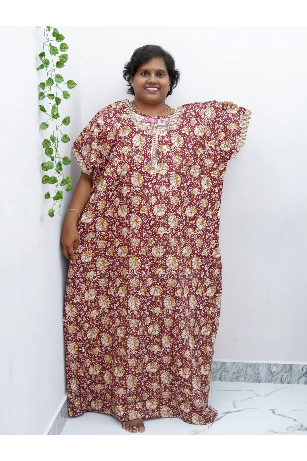 Elegant Zip Nighty – Jyothi Cotton Breeze