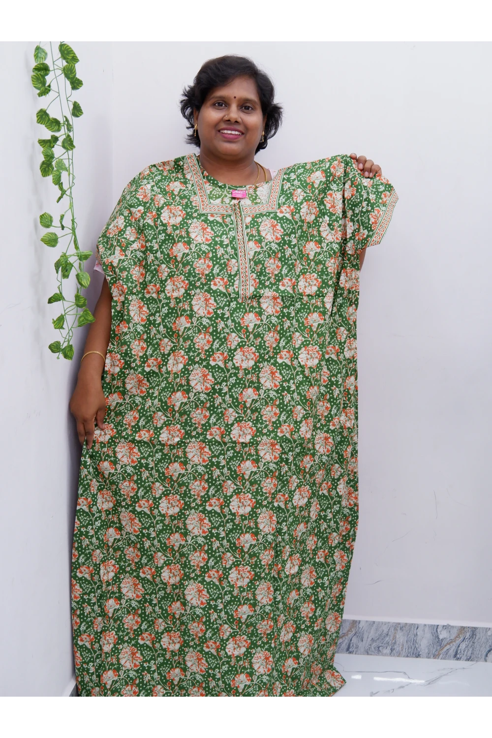 Elegant Zip Nighty – Jyothi Cotton Breeze