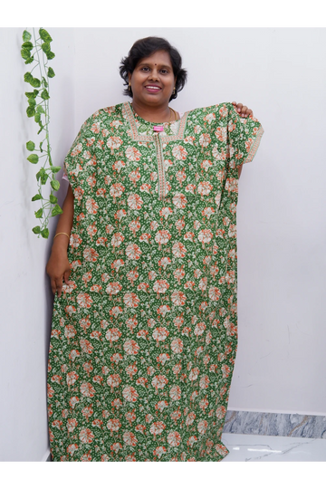 Elegant Zip Nighty – Jyothi Cotton Breeze