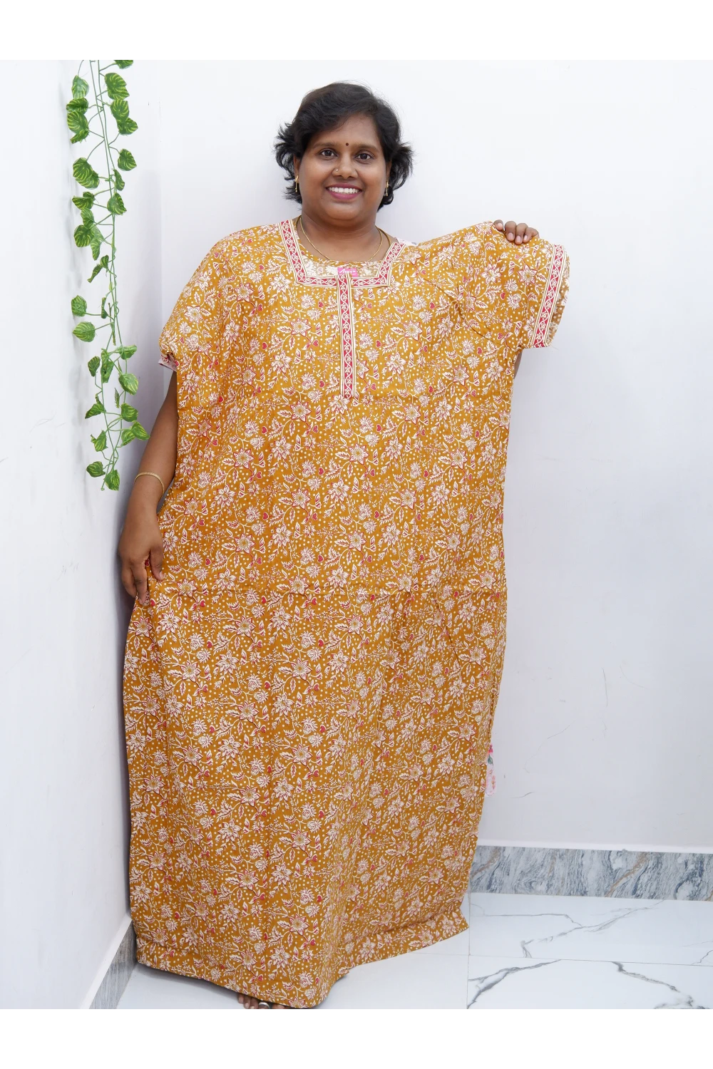 Elegant Zip Nighty – Jyothi Cotton Breeze