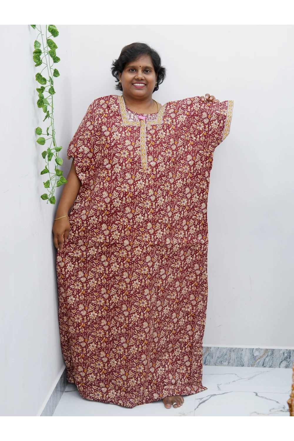 Elegant Zip Nighty – Jyothi Cotton Breeze