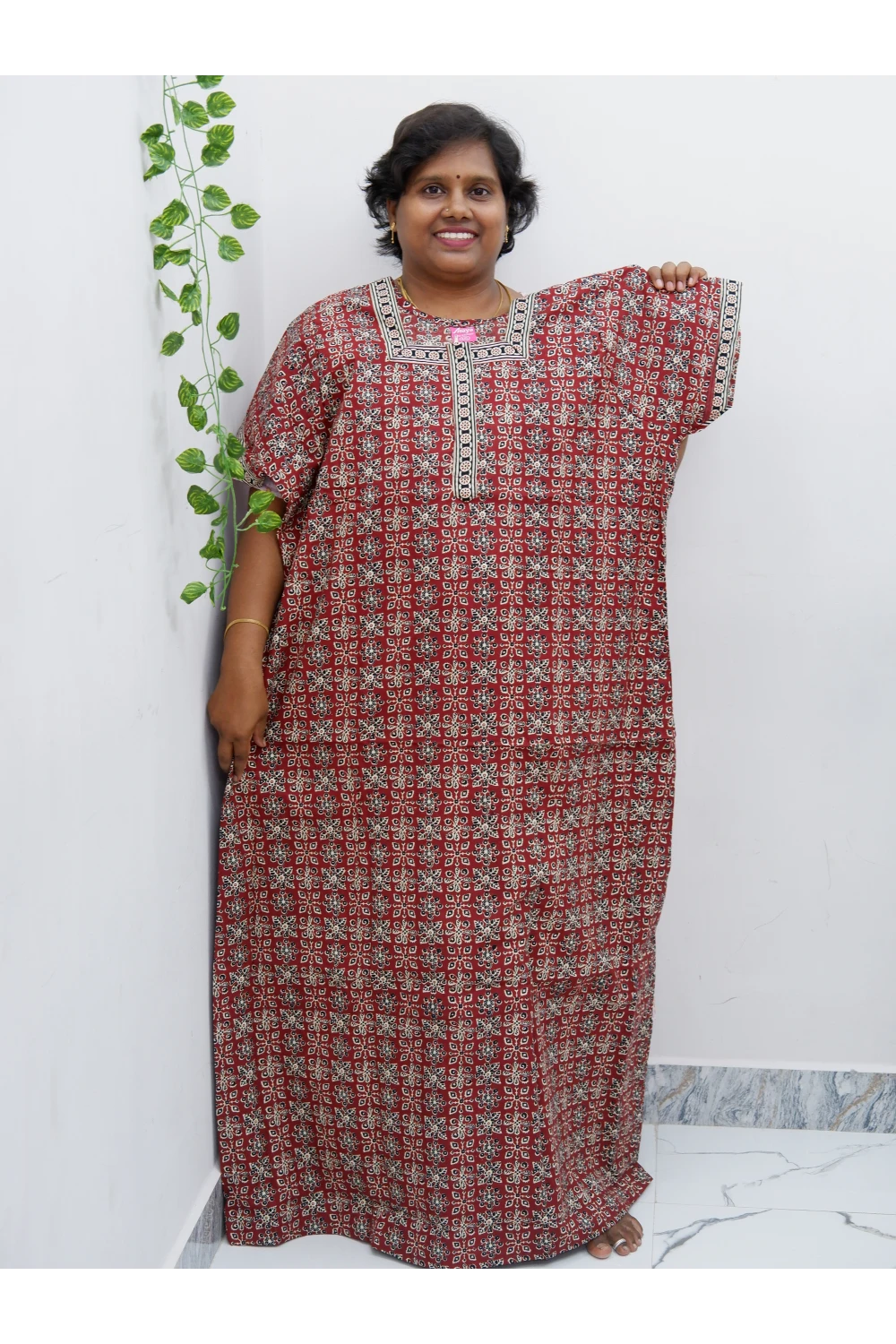 Elegant Zip Nighty – Jyothi Cotton Breeze