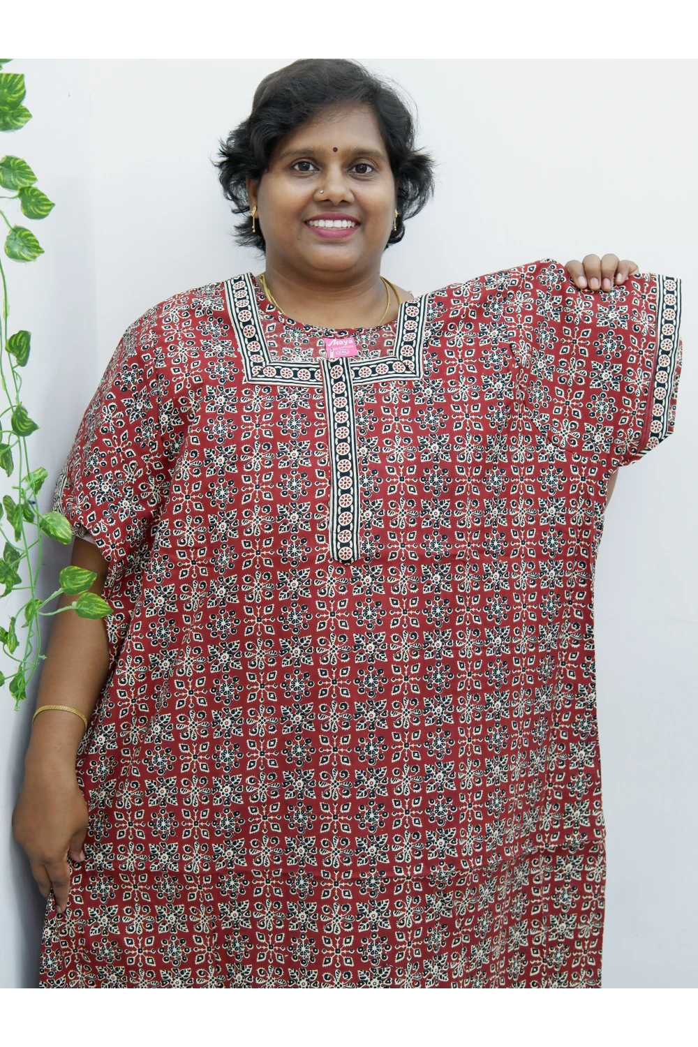 Elegant Zip Nighty – Jyothi Cotton Breeze