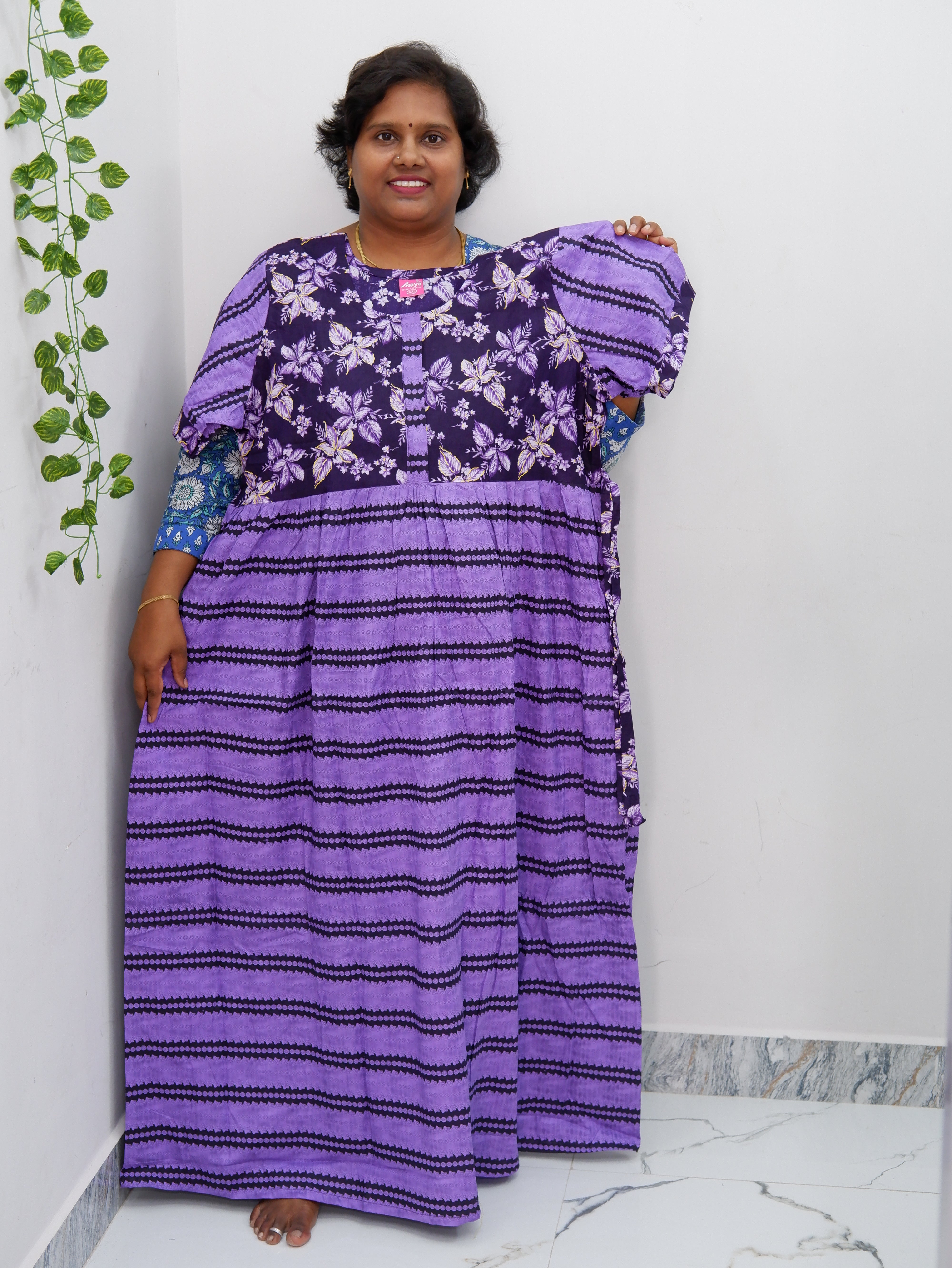 Frock Style Cotton Nighty – Soft & Flowing Fit