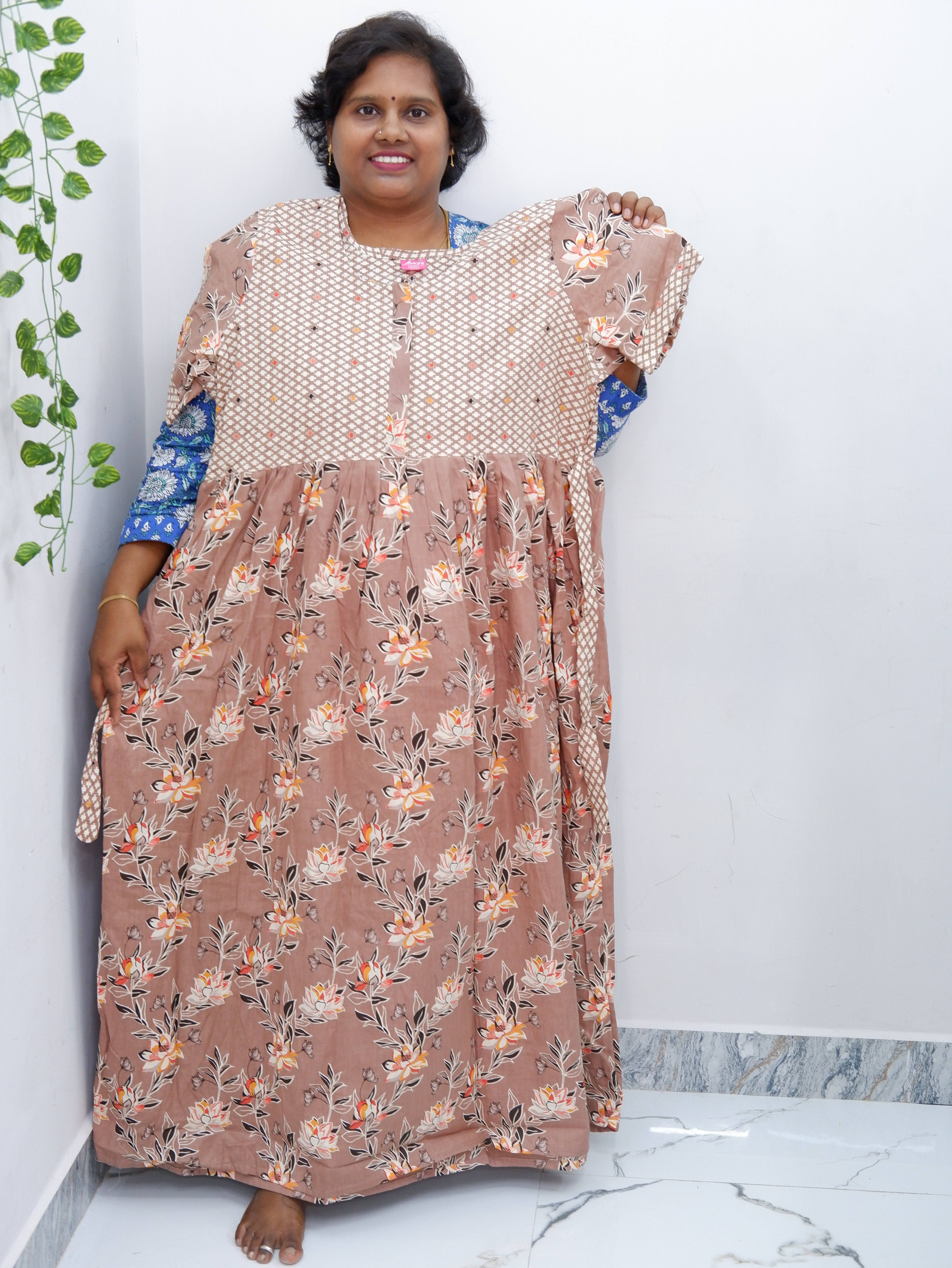 Frock Style Cotton Nighty – Soft & Flowing Fit