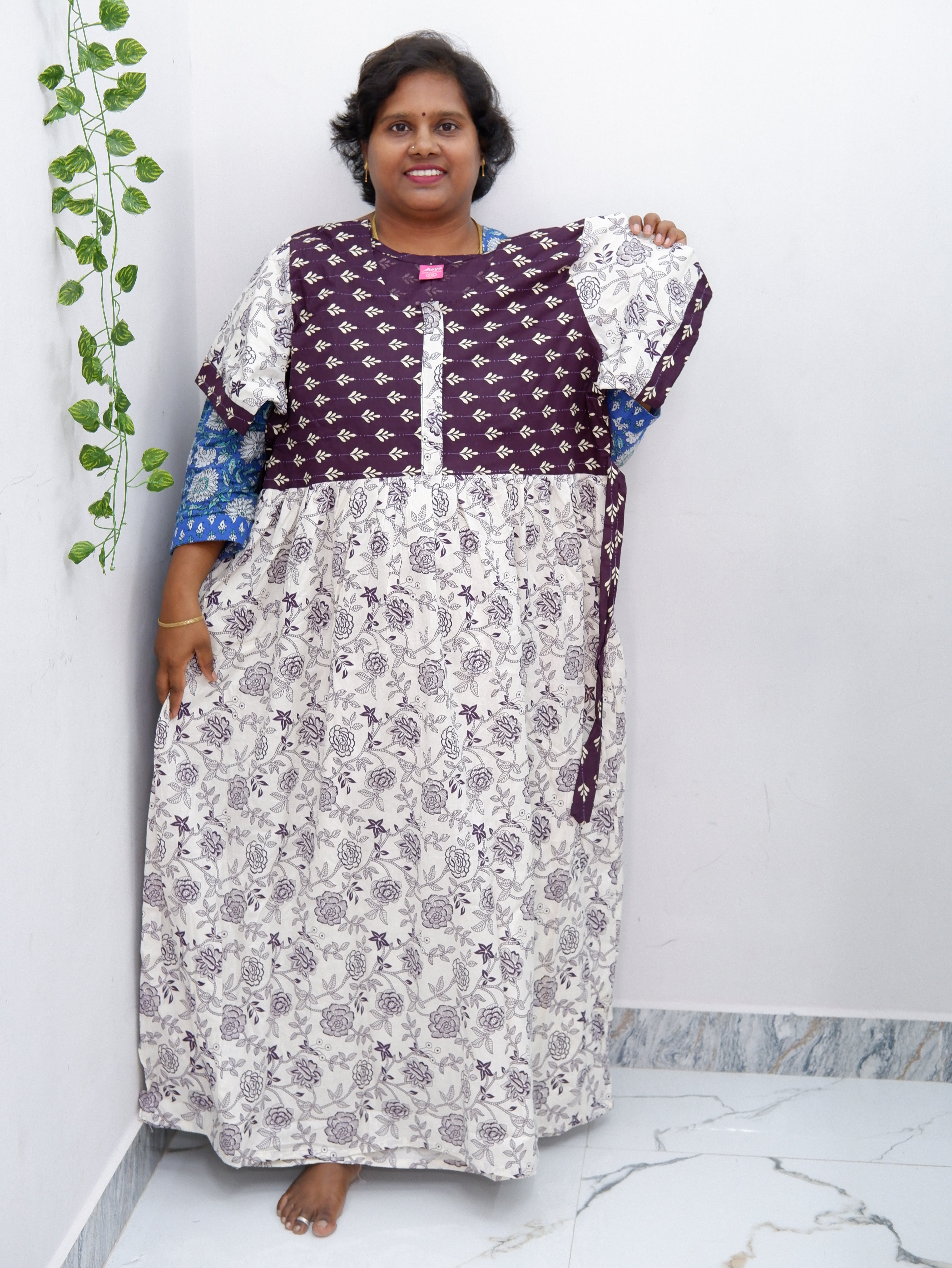 Frock Style Cotton Nighty – Soft & Flowing Fit