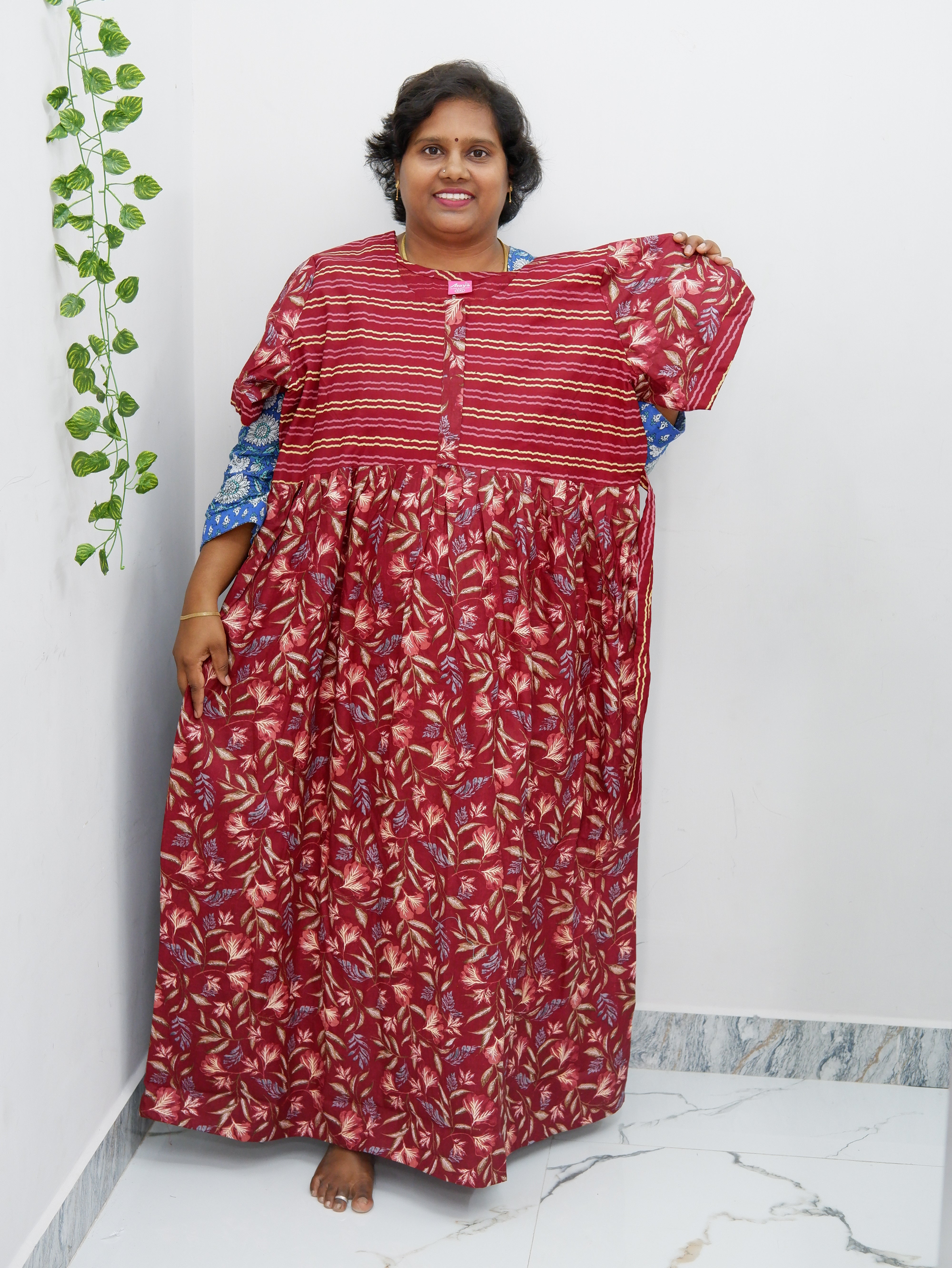 Frock Style Cotton Nighty – Soft & Flowing Fit