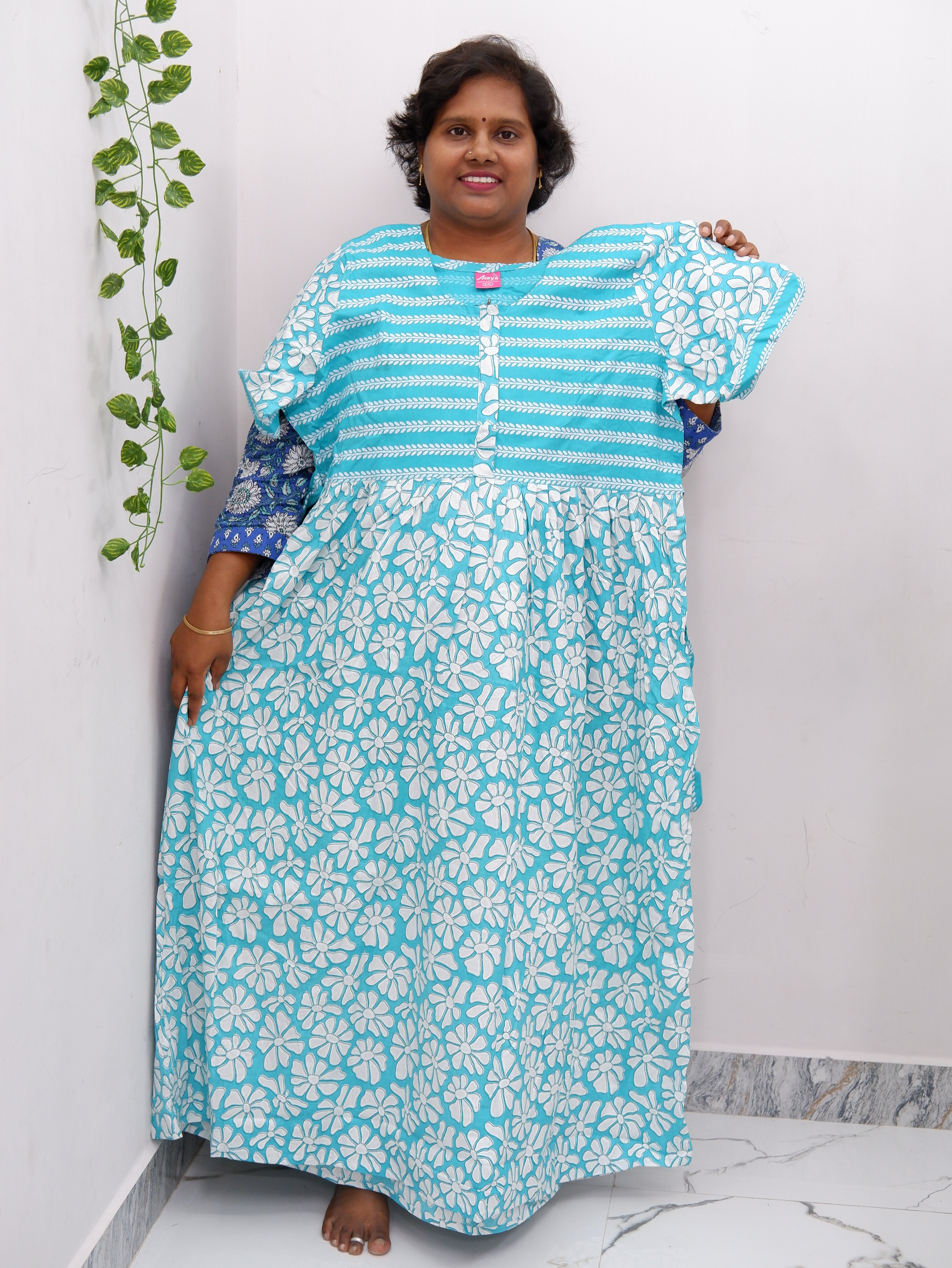 Frock Style Cotton Nighty – Soft & Flowing Fit