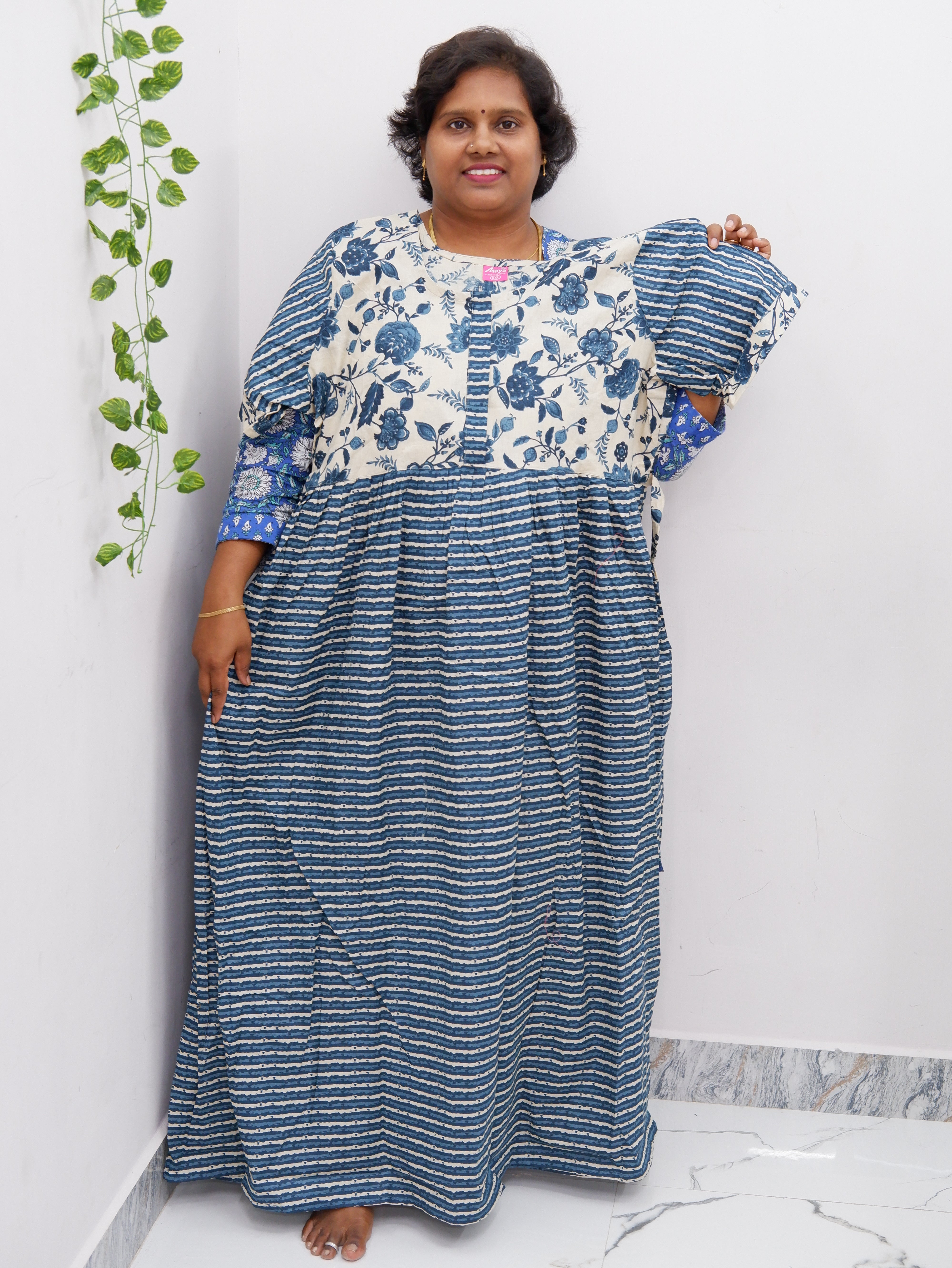 Frock Style Cotton Nighty – Soft & Flowing Fit