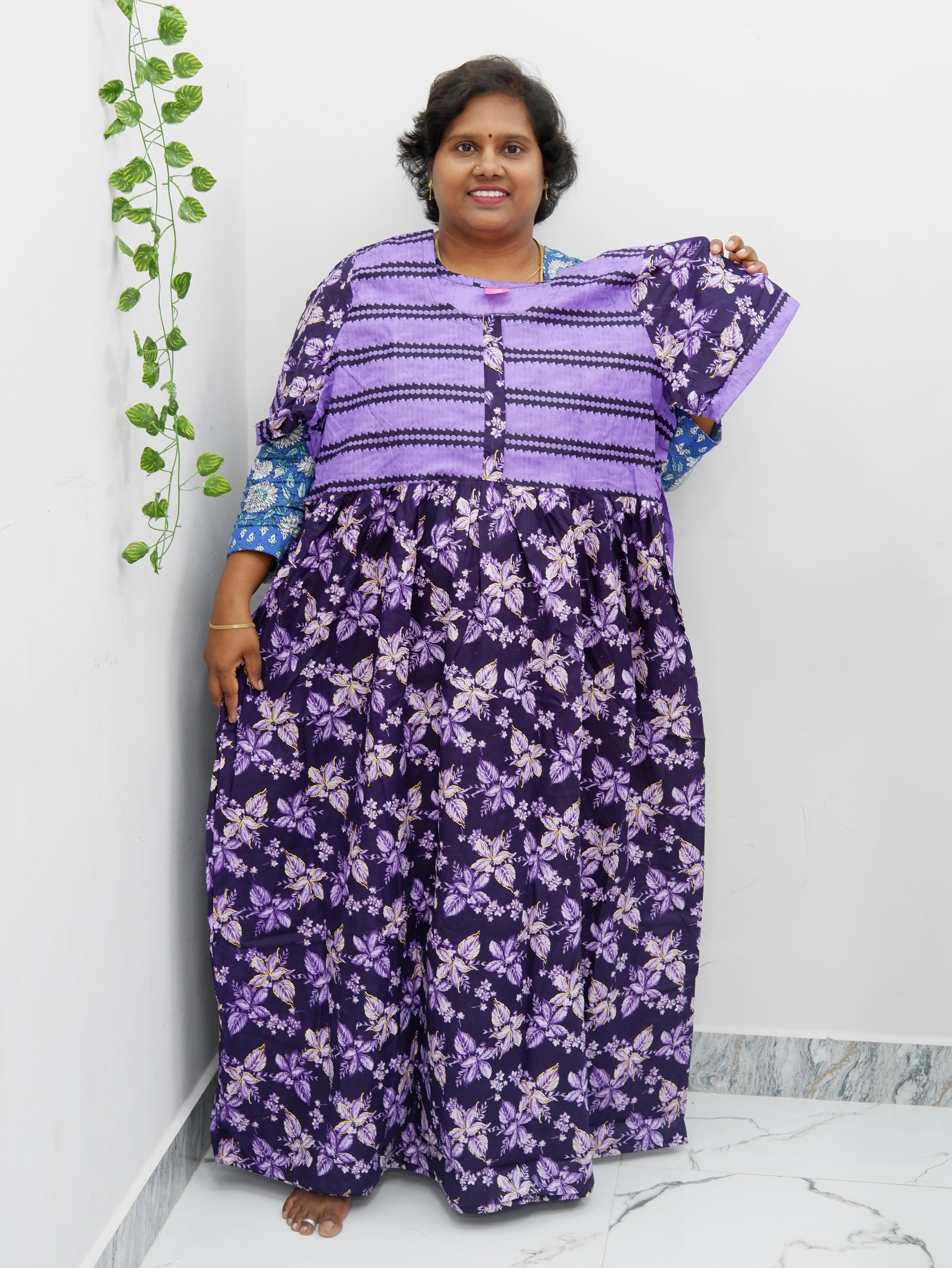 Frock Style Cotton Nighty – Soft & Flowing Fit