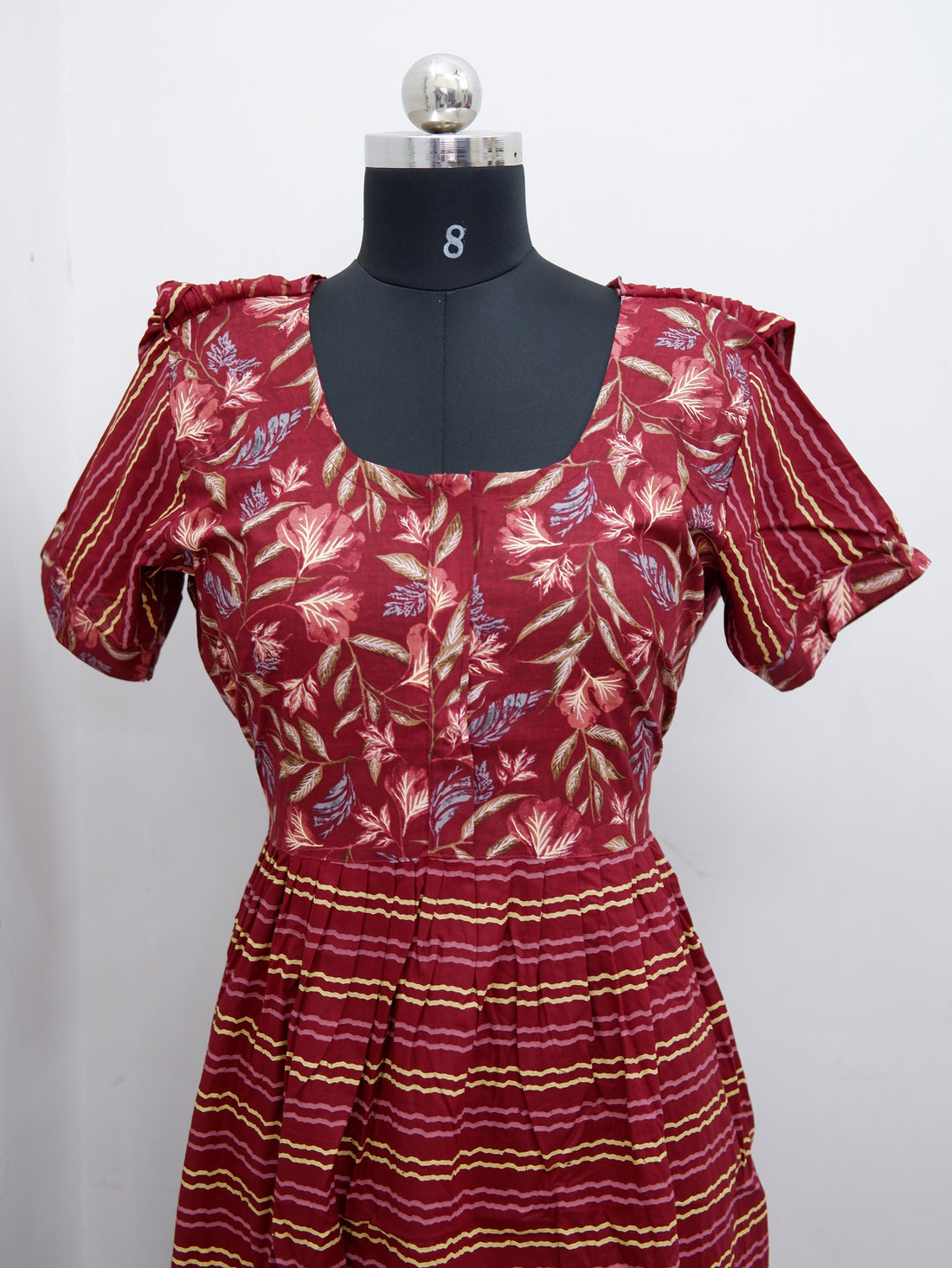 Shawl Draped Cotton Frock Nighty – Soft & Breezy