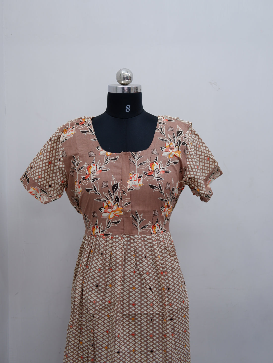 Shawl Draped Cotton Frock Nighty – Soft & Breezy