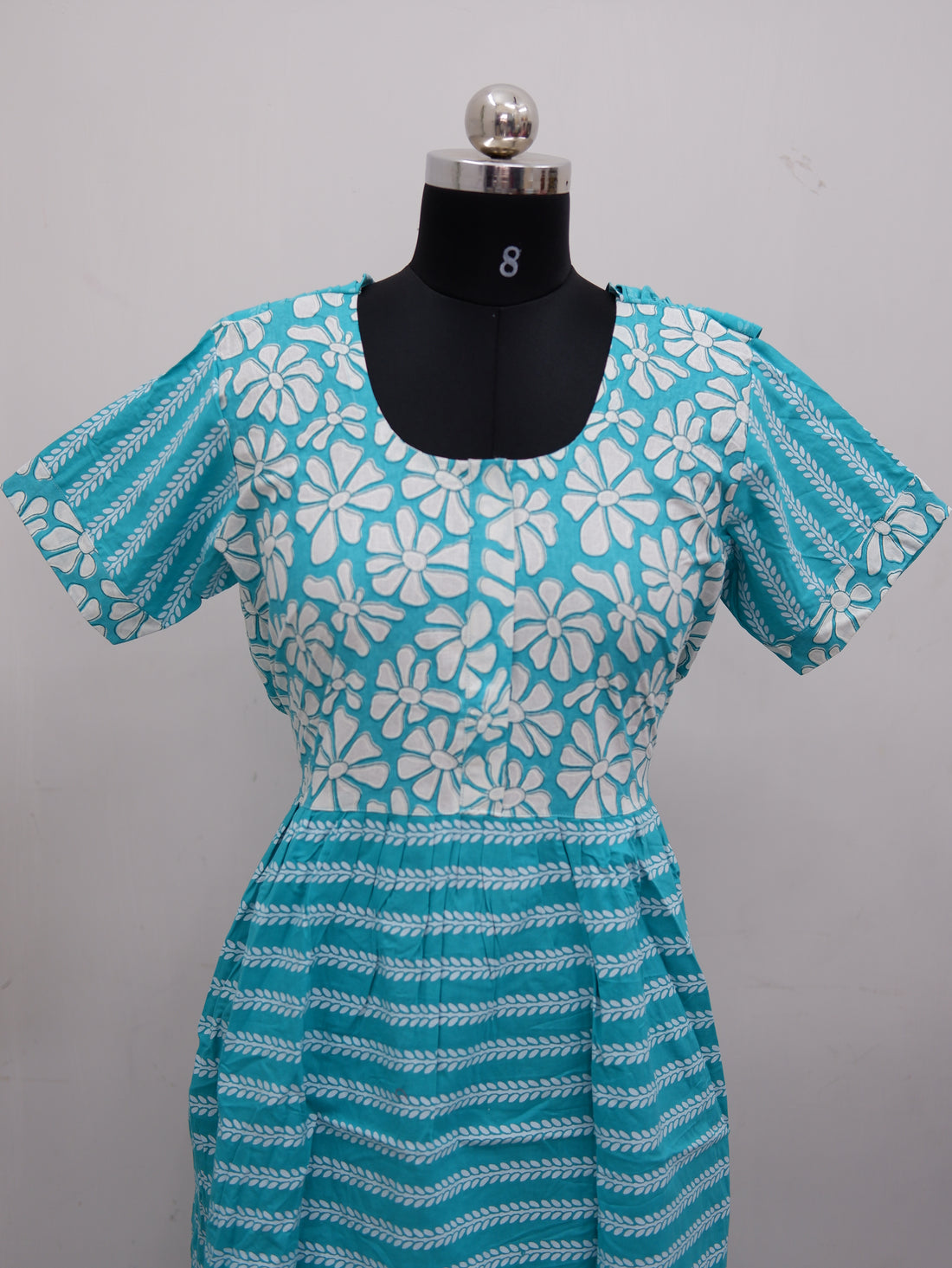 Shawl Draped Cotton Frock Nighty – Soft & Breezy