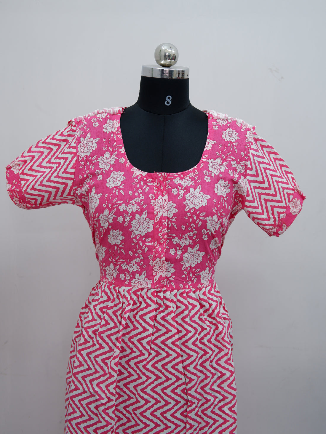 Shawl Draped Cotton Frock Nighty – Soft & Breezy