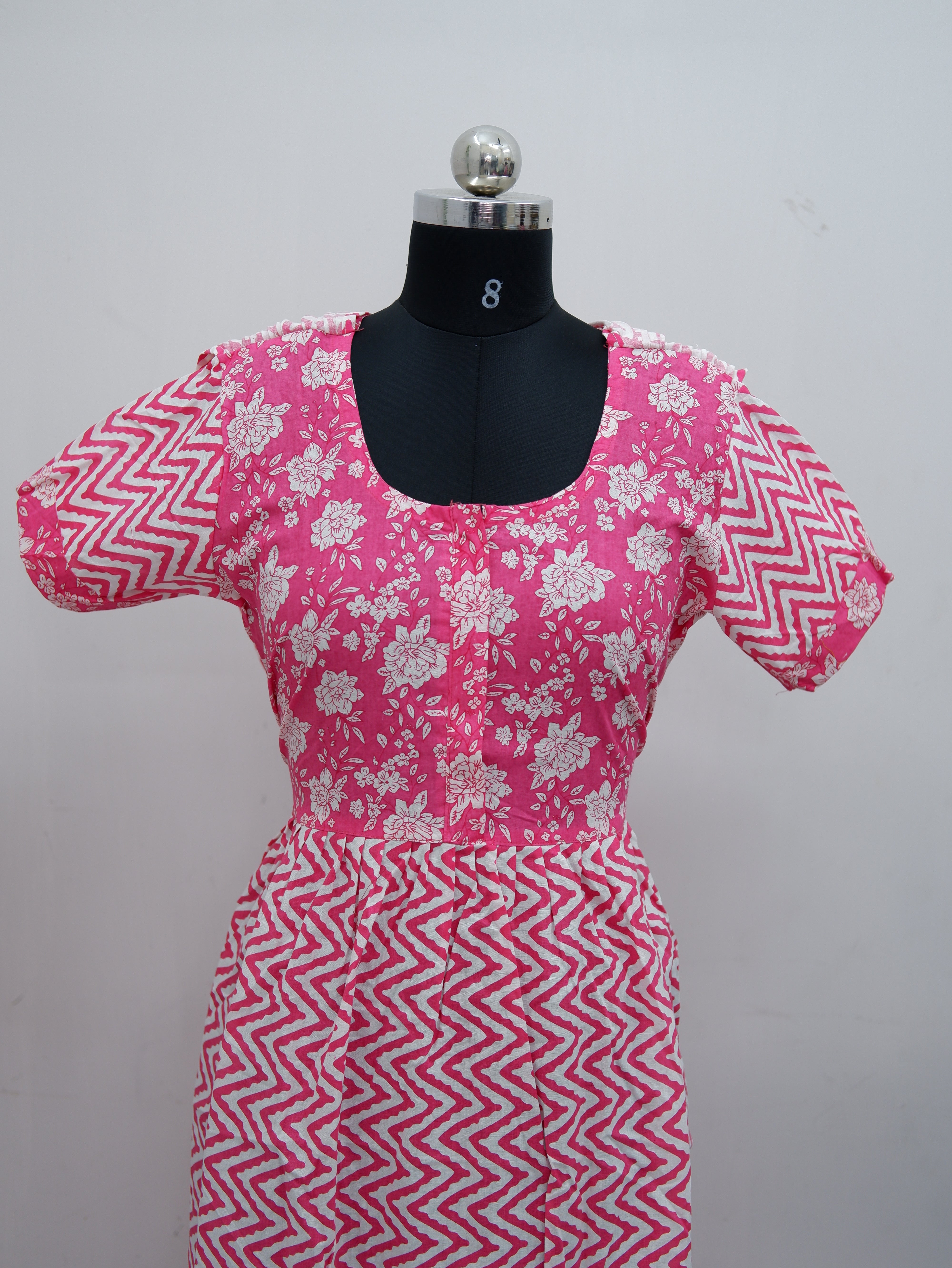 Shawl Draped Cotton Frock Nighty – Soft & Breezy