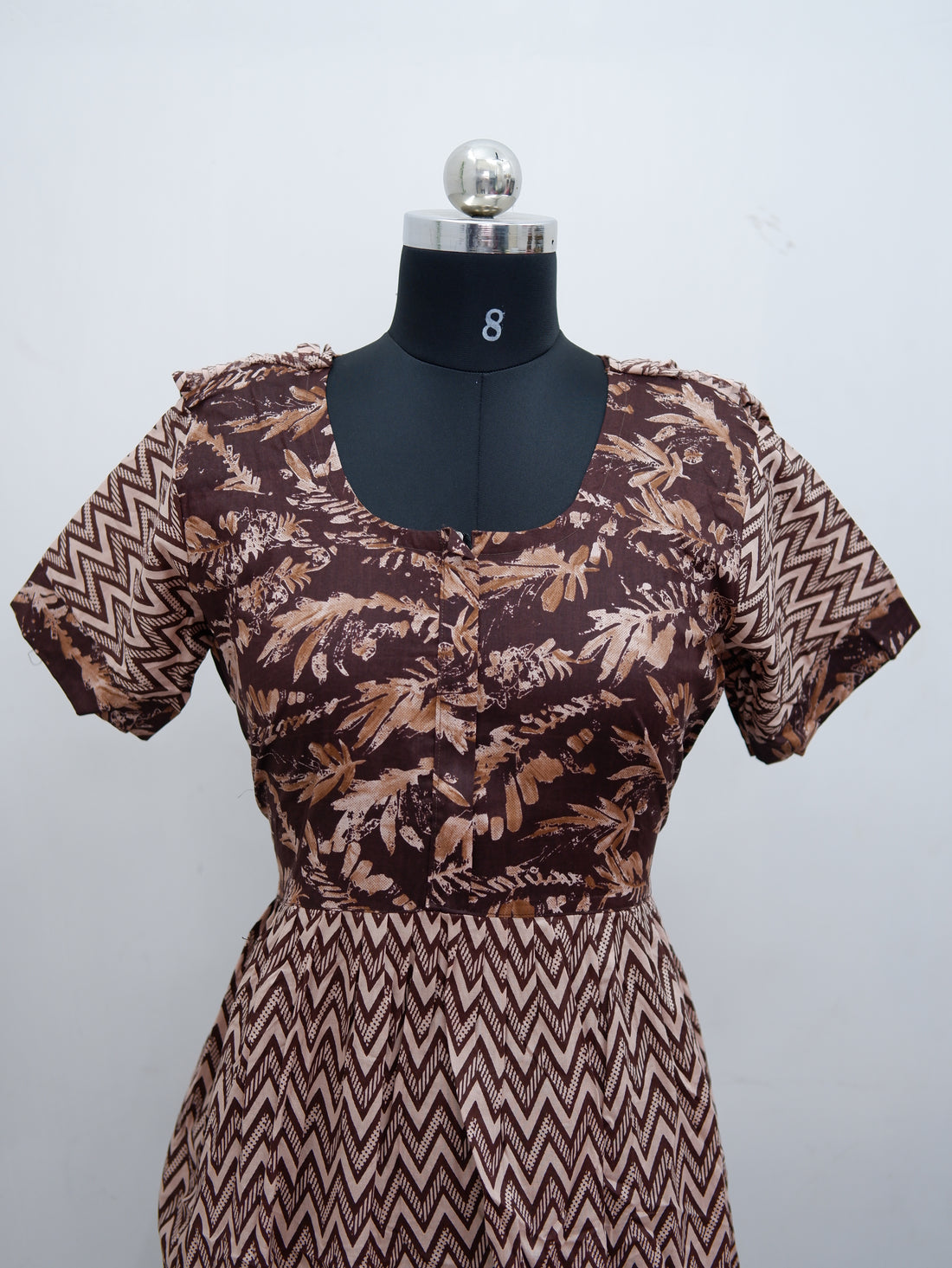 Shawl Draped Cotton Frock Nighty – Soft & Breezy