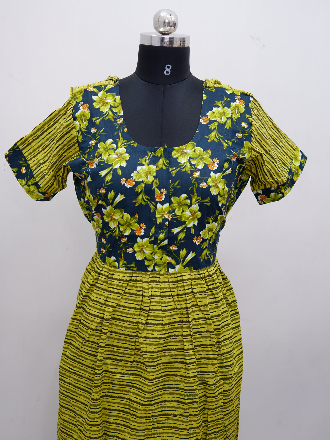 Shawl Draped Cotton Frock Nighty – Soft & Breezy