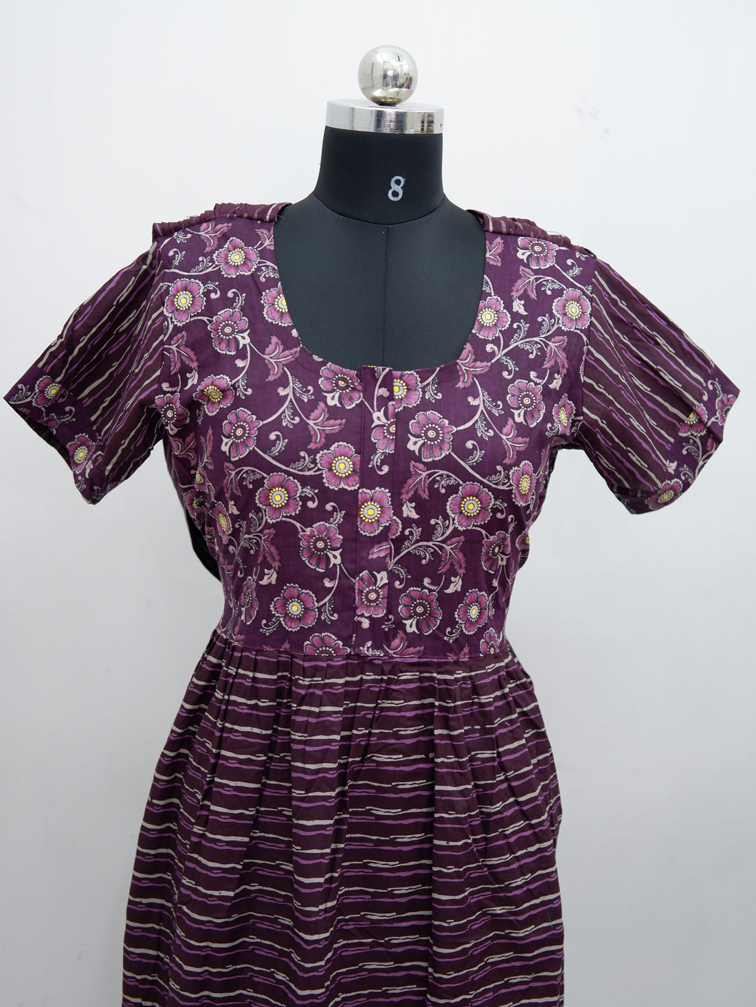 Shawl Draped Cotton Frock Nighty – Soft & Breezy