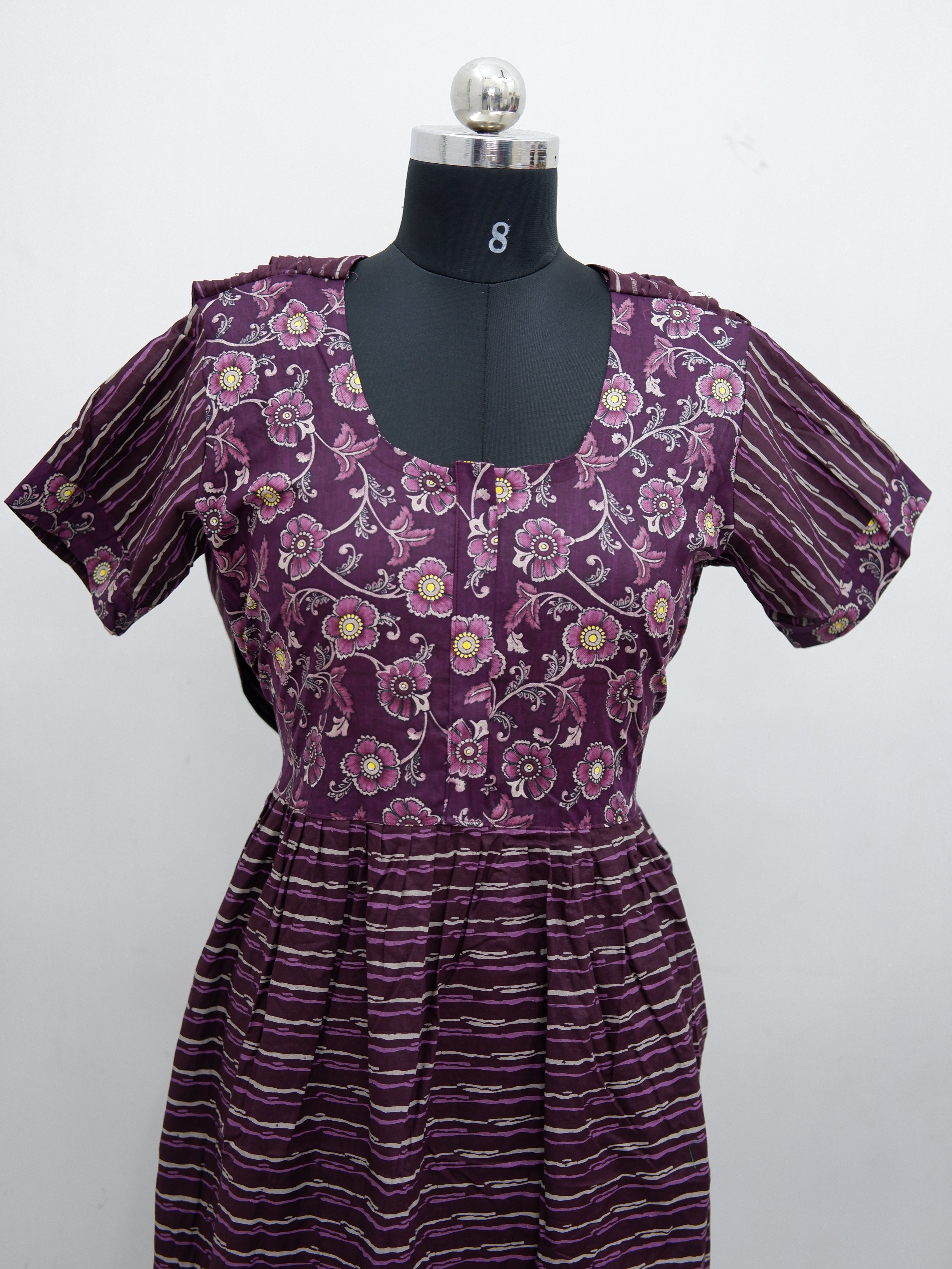 Shawl Draped Cotton Frock Nighty – Soft & Breezy