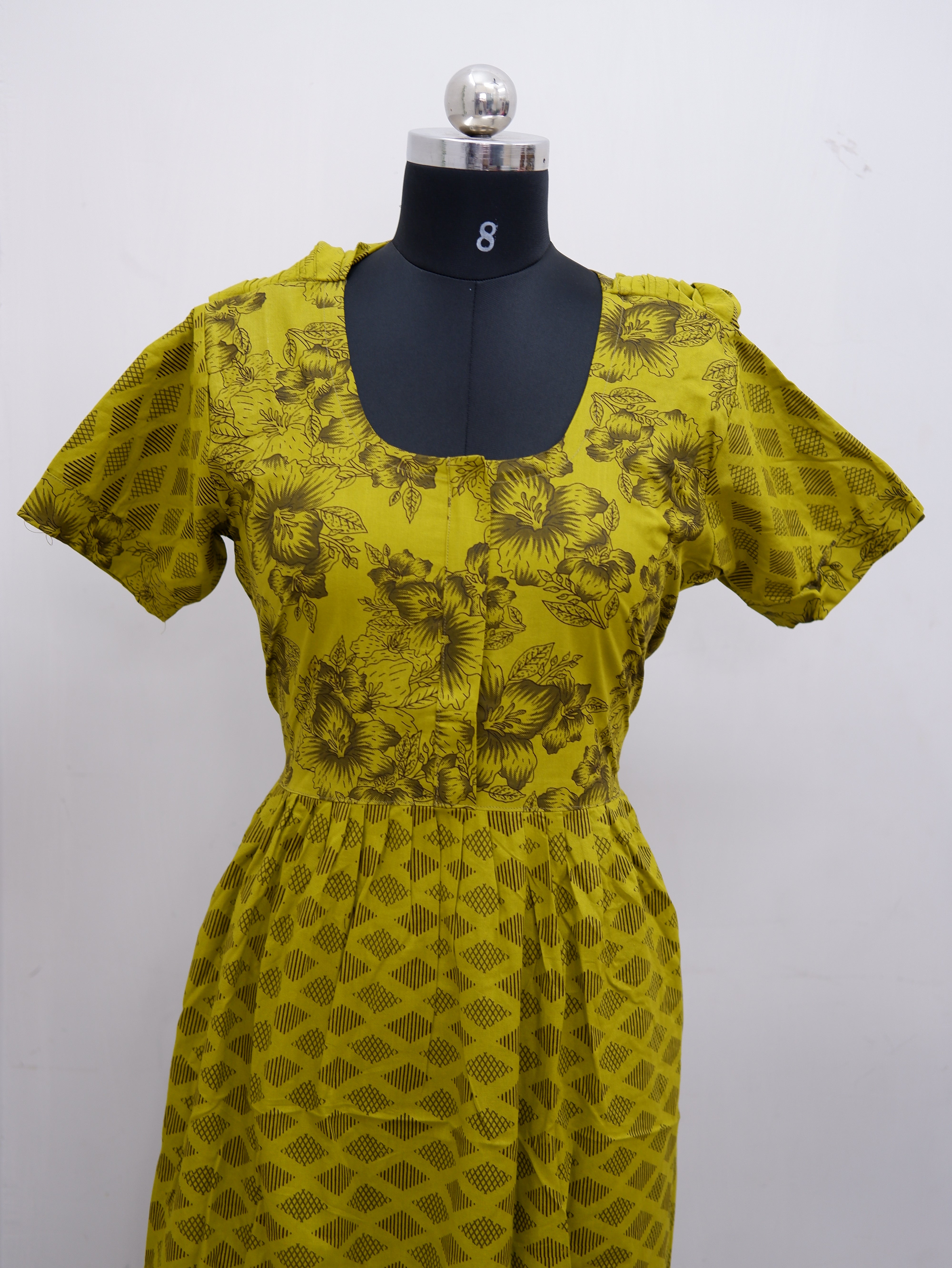 Shawl Draped Cotton Frock Nighty – Soft & Breezy