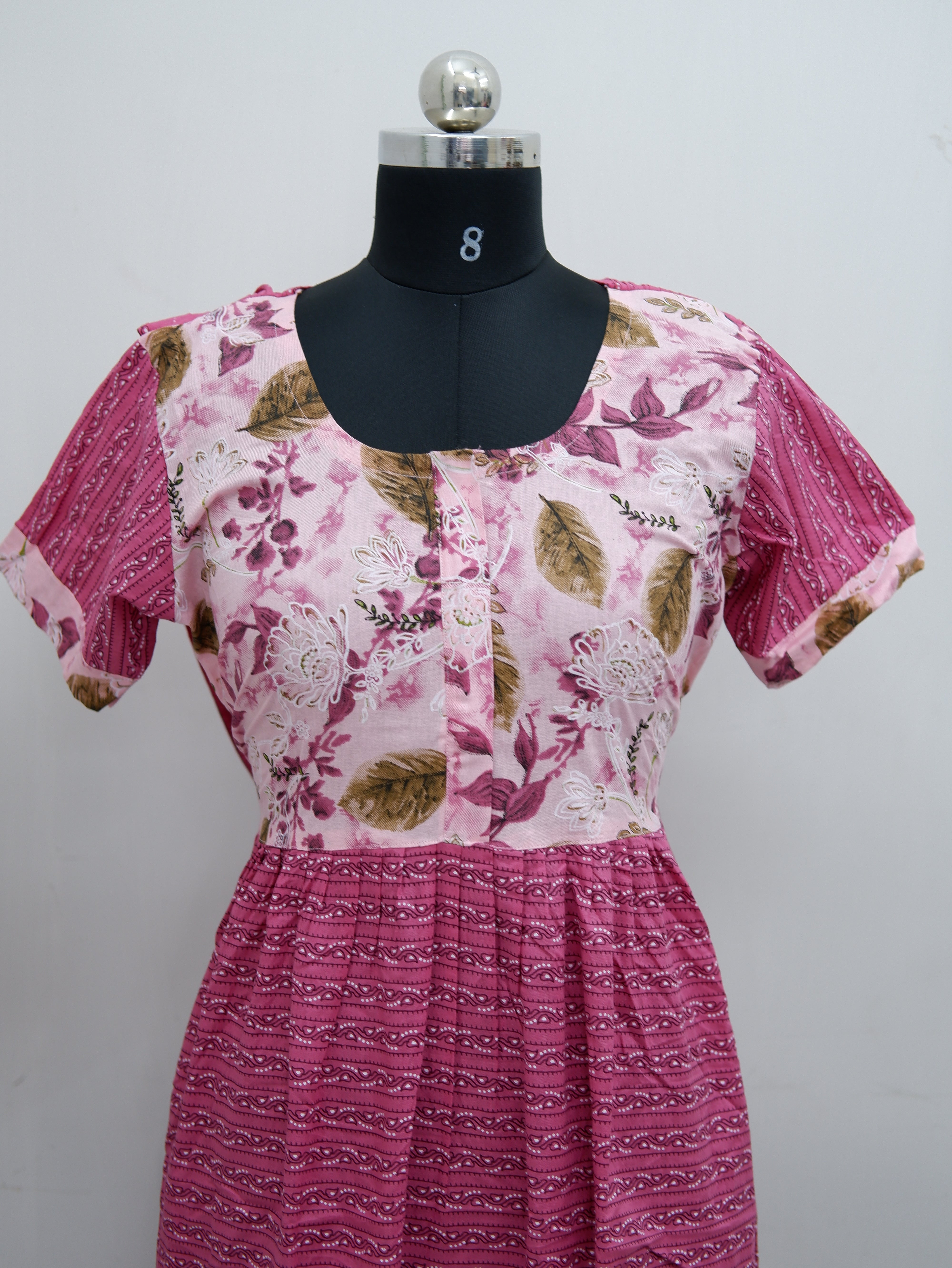 Shawl Draped Cotton Frock Nighty – Soft & Breezy