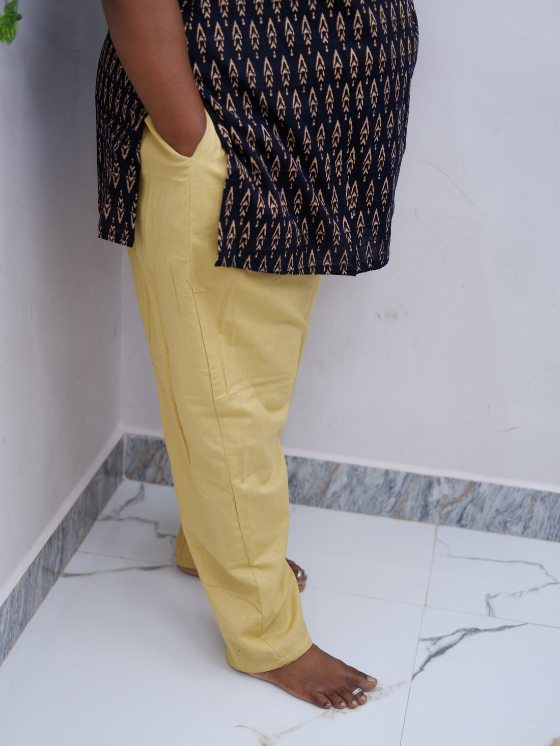 Solid Cotton Straight Pant – Easy & Relaxed Fit