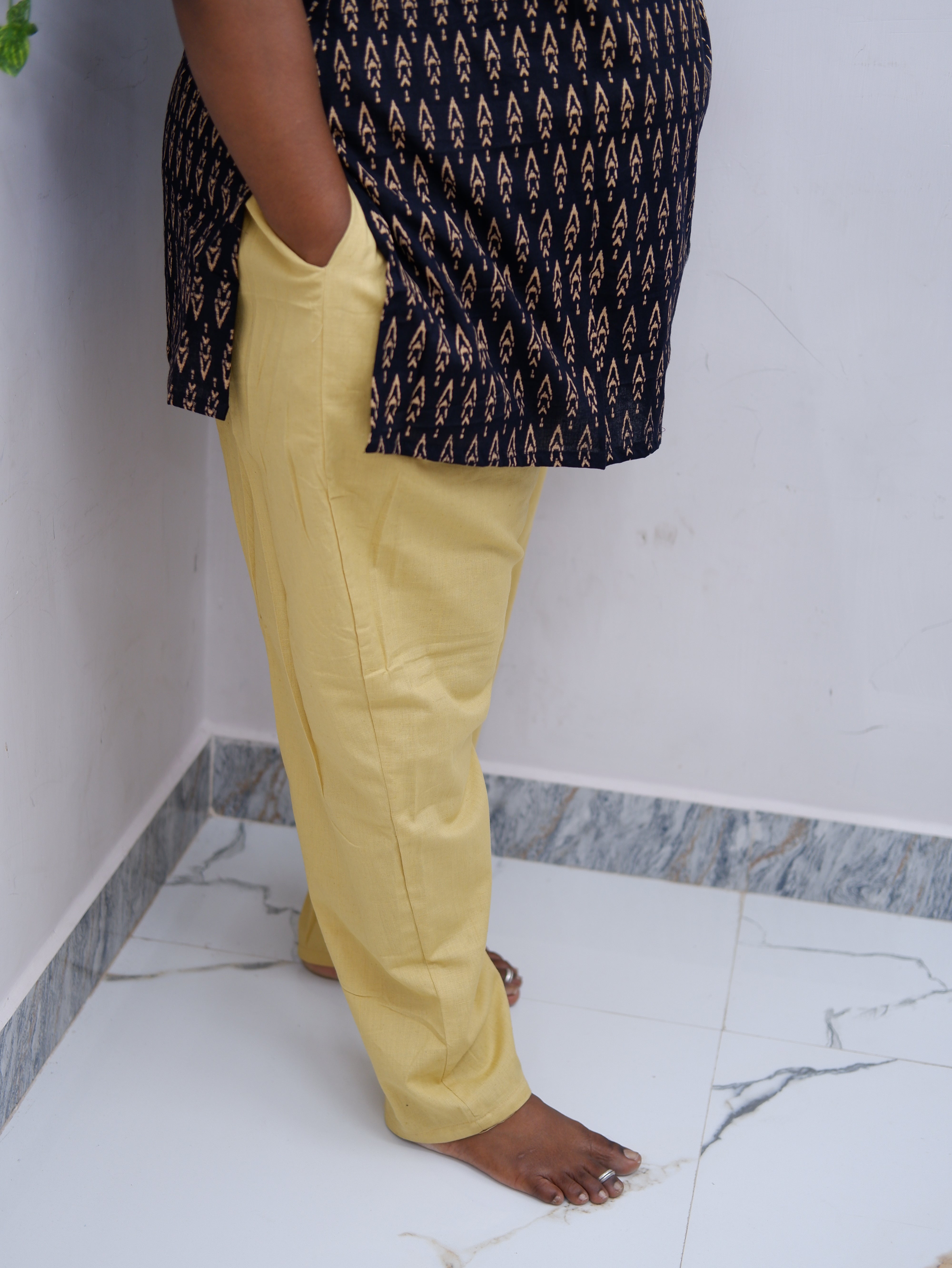 Solid Cotton Straight Pant – Easy & Relaxed Fit