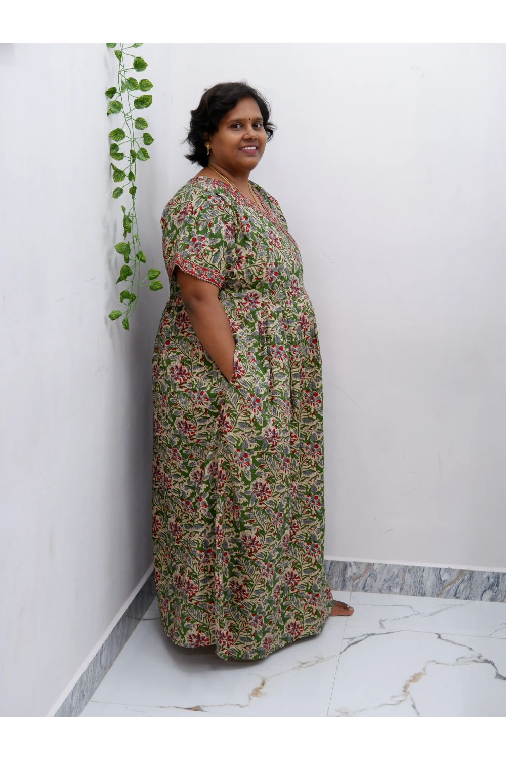 Zipless Pure Cotton Nighty for Women – Soft & Comfortable Wear