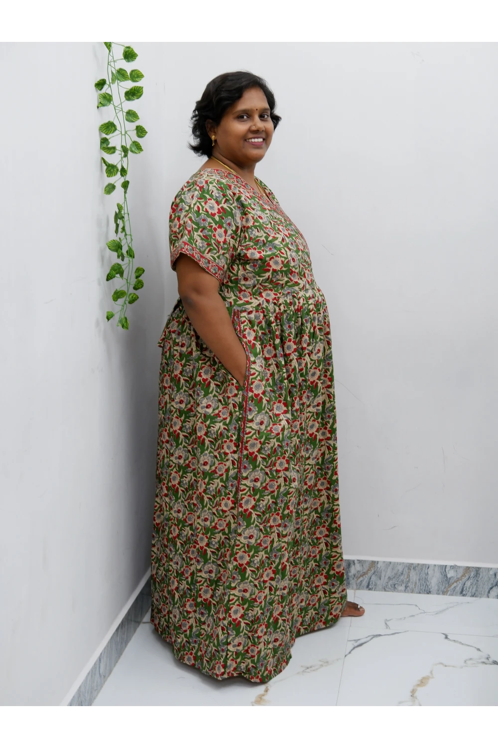 Zipless Pure Cotton Nighty for Women – Soft & Comfortable Wear