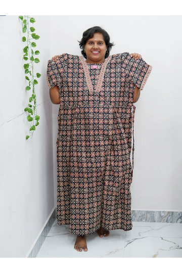 Premium V-Neck Cotton Frock for Women – Breathable & Skin-Friendly