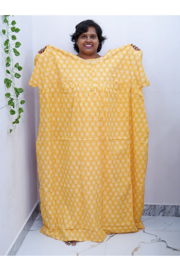 Plus Size Elegant Zip Nighty – Jyothi Cotton Breeze