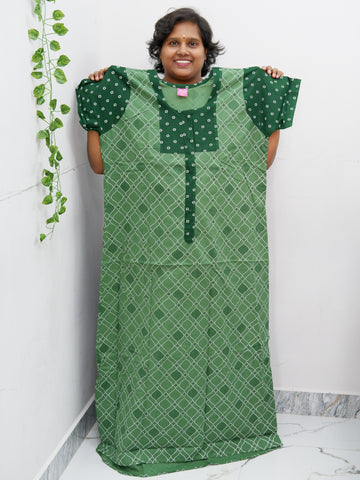 Feeding-Friendly Cotton Nighty with Long Zip