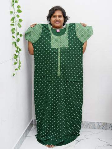 Feeding-Friendly Cotton Nighty with Long Zip