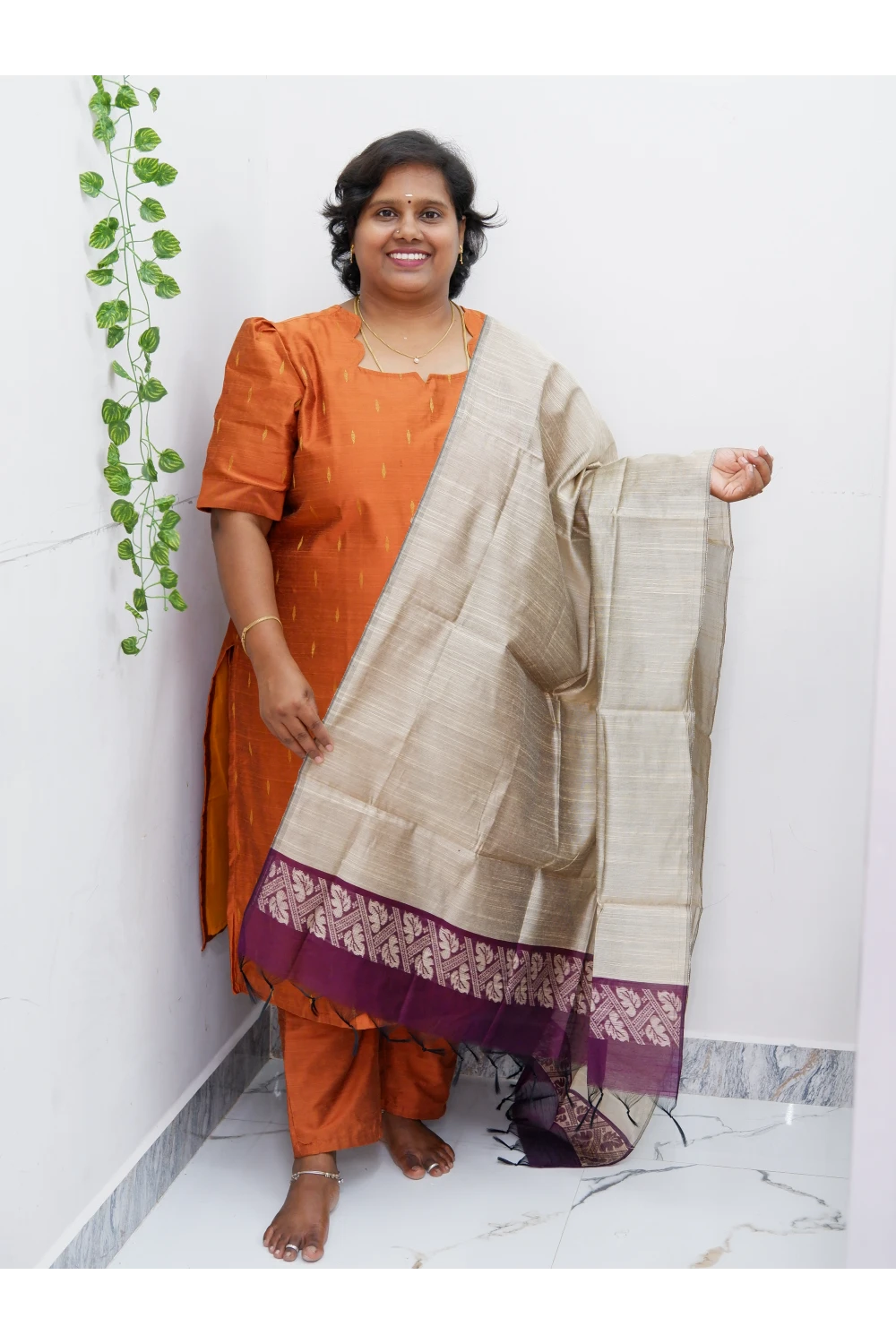 Luxe Salwar Suit with Shawl – Casual & Festive Wear