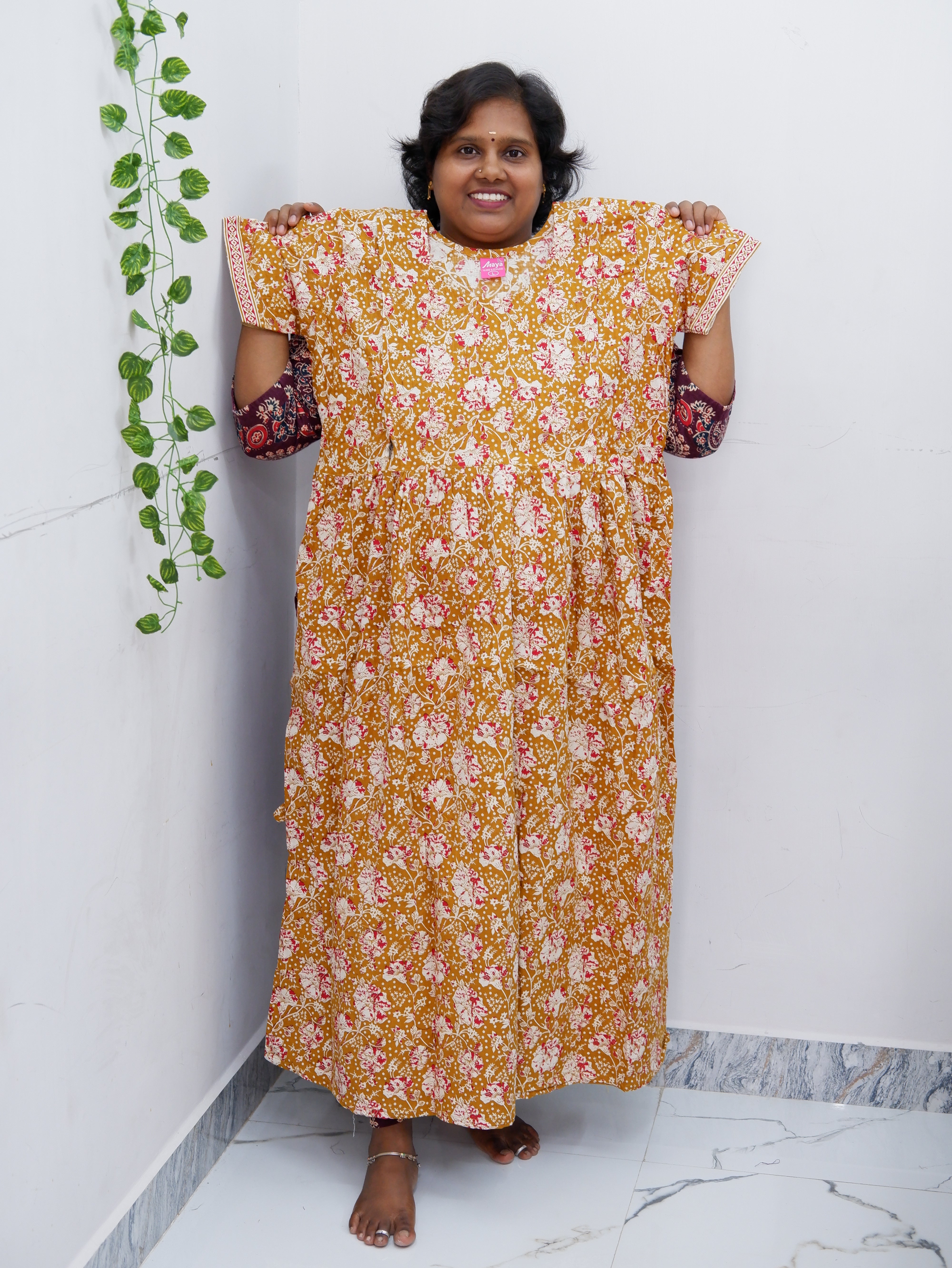 Comfort Fit Maternity Nighty – Side Zip Design