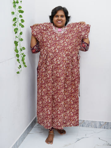 Comfort Fit Maternity Nighty – Side Zip Design