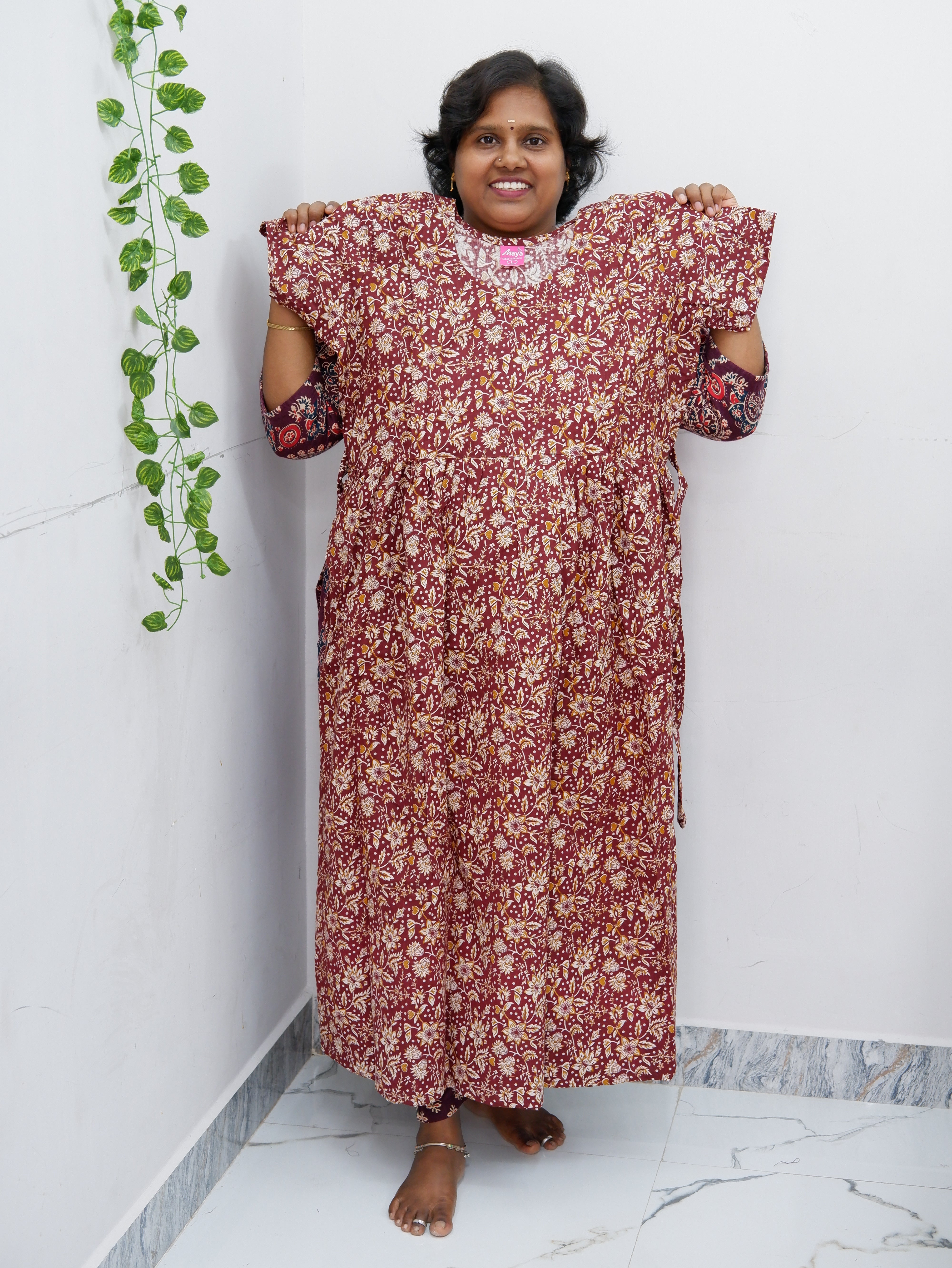 Comfort Fit Maternity Nighty – Side Zip Design