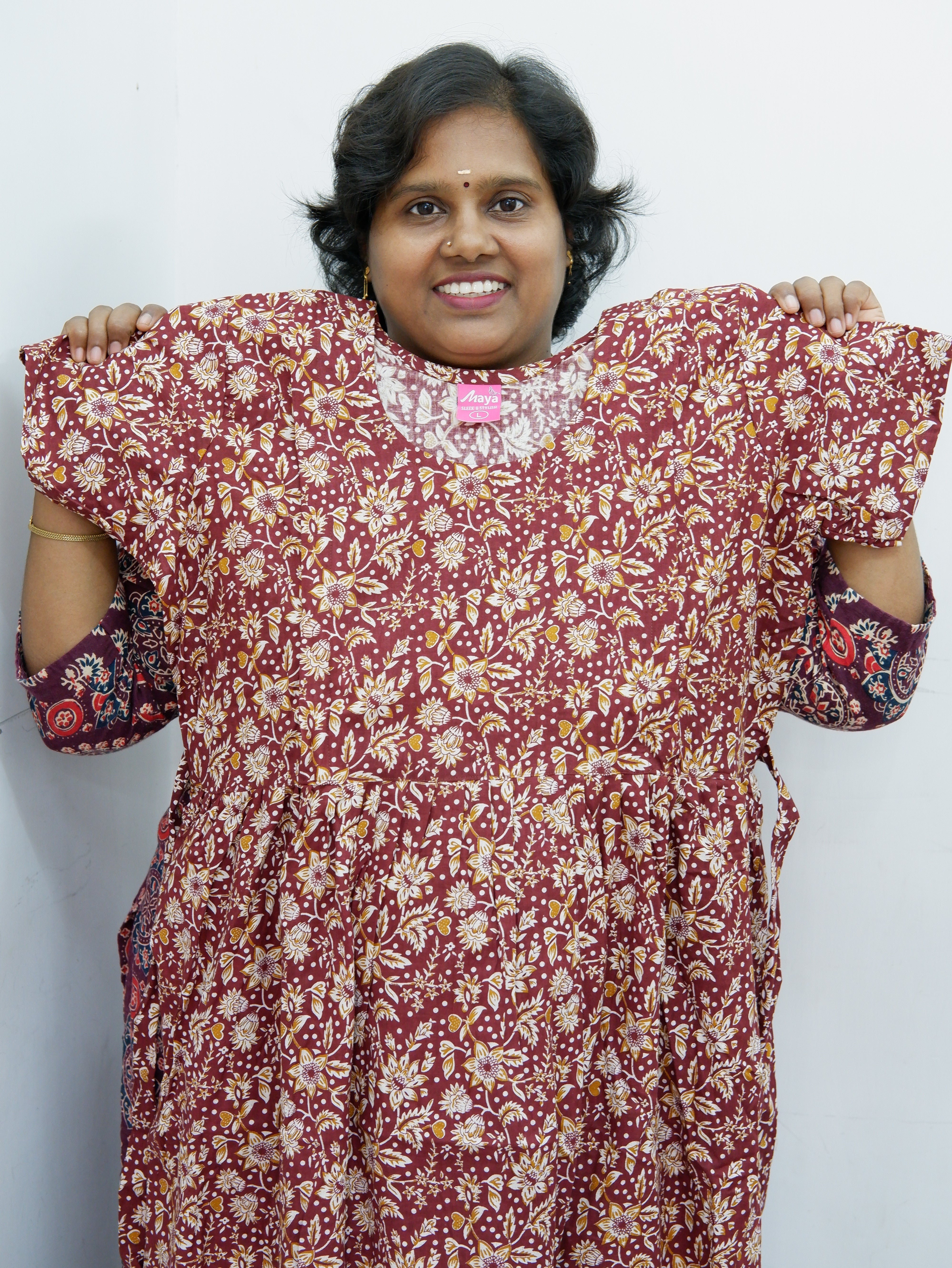 Comfort Fit Maternity Nighty – Side Zip Design