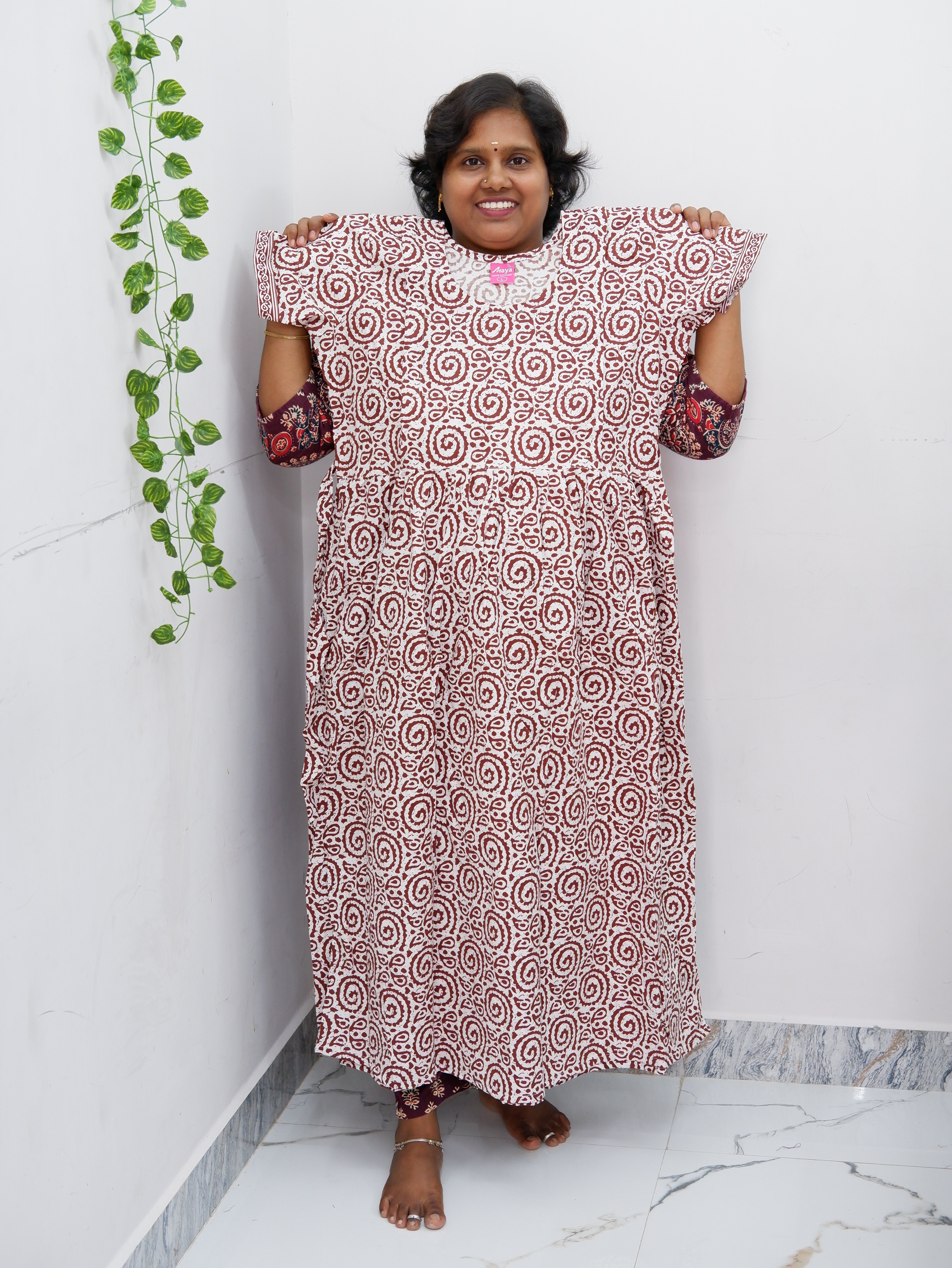 Comfort Fit Maternity Nighty – Side Zip Design