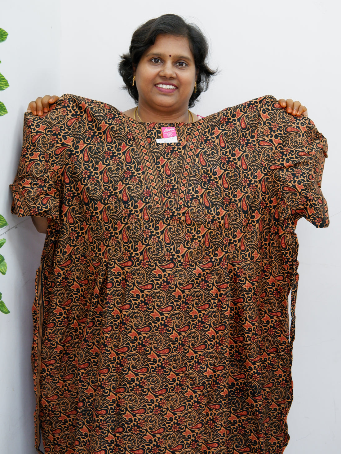 Premium V-Neck Cotton Frock for Women – Breathable & Skin-Friendly