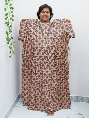 Premium V-Neck Cotton Frock for Women – Breathable & Skin-Friendly