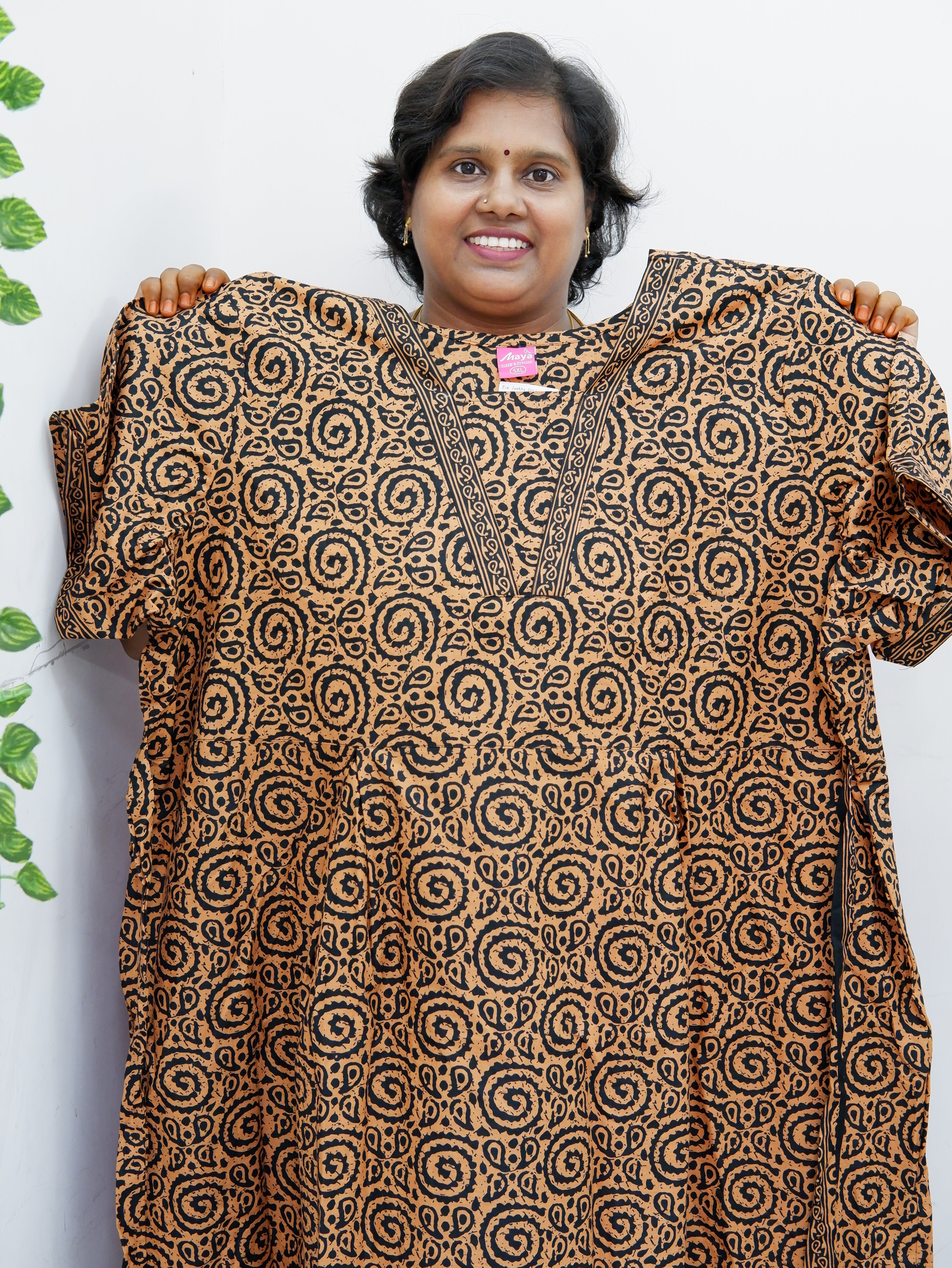 Premium V-Neck Cotton Frock for Women – Breathable & Skin-Friendly