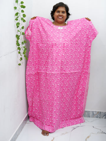 Plus Size Elegant Zip Nighty – Jyothi Cotton Breeze