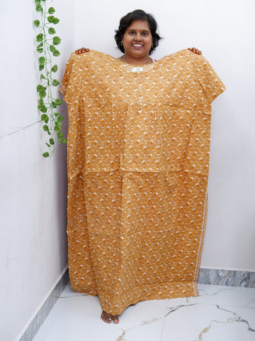 Plus Size Elegant Zip Nighty – Jyothi Cotton Breeze