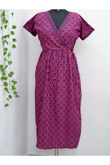 Zipless Pure Cotton Nighty for Women – Soft & Comfortable Wear