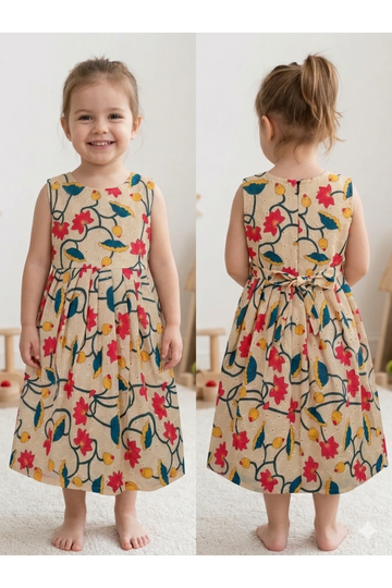 Acoba Cotton Sleeveless Frock For Kids