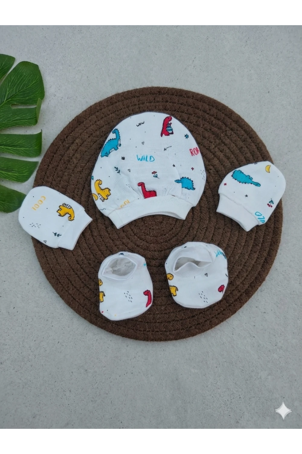 Cap, Mitten & Booties Set