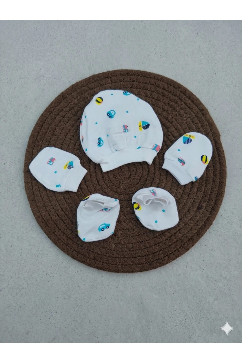 Cap, Mitten & Booties Set