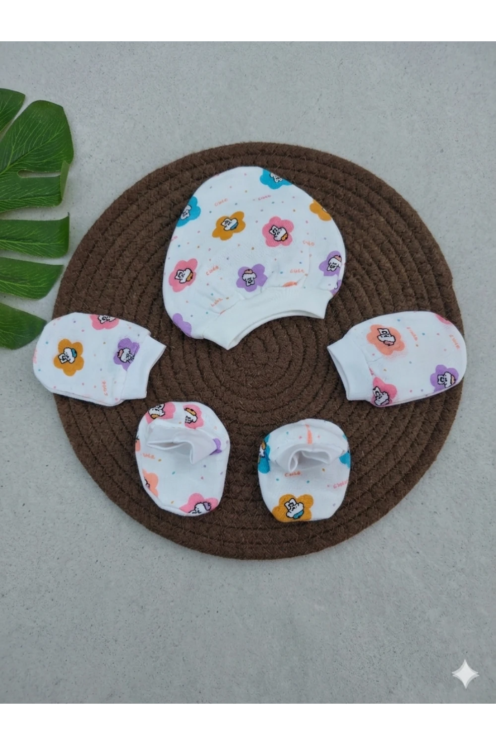 Cap, Mitten & Booties Set